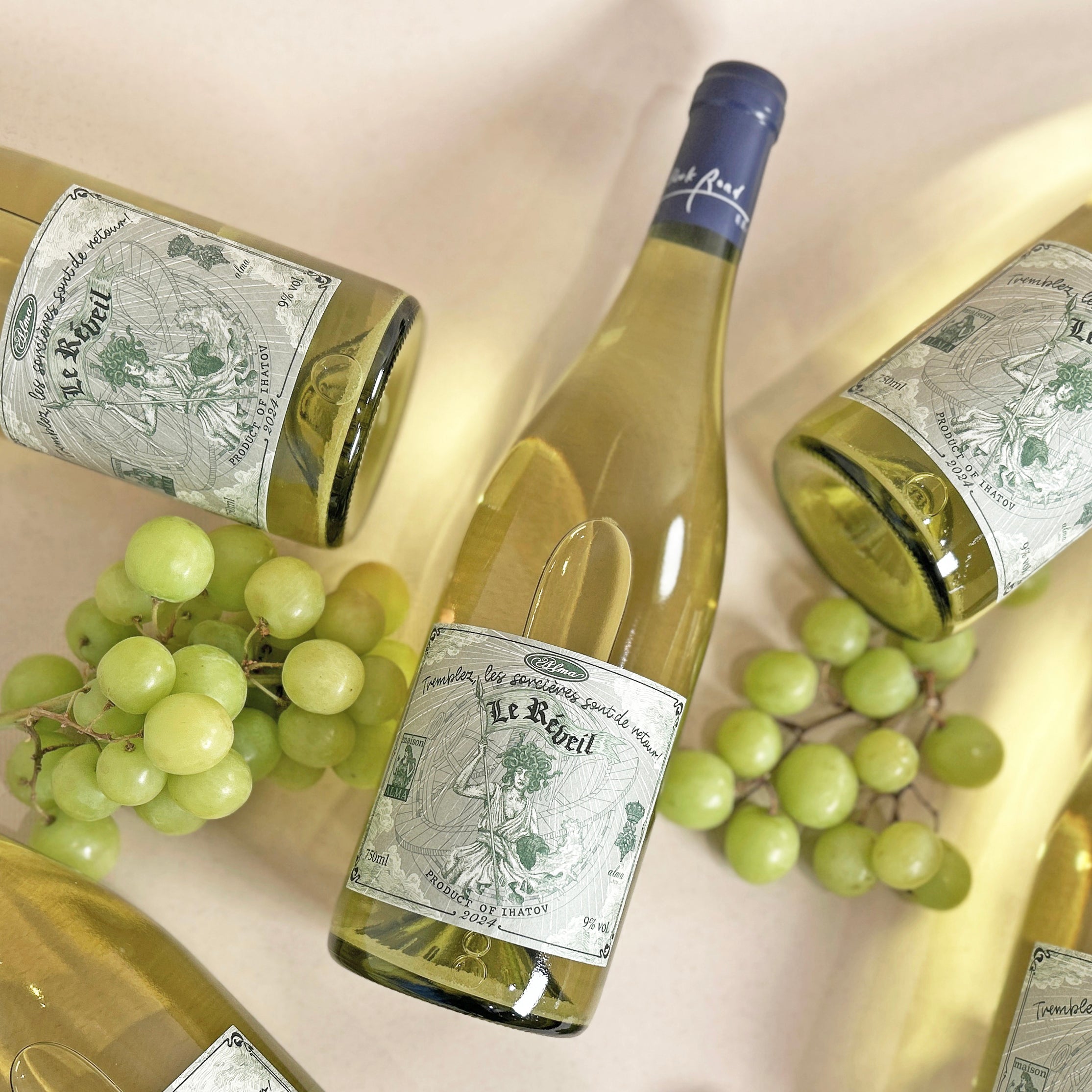 【再入荷】Le Réveil［白ワイン］ ×  蛇丸カラーグラス SET